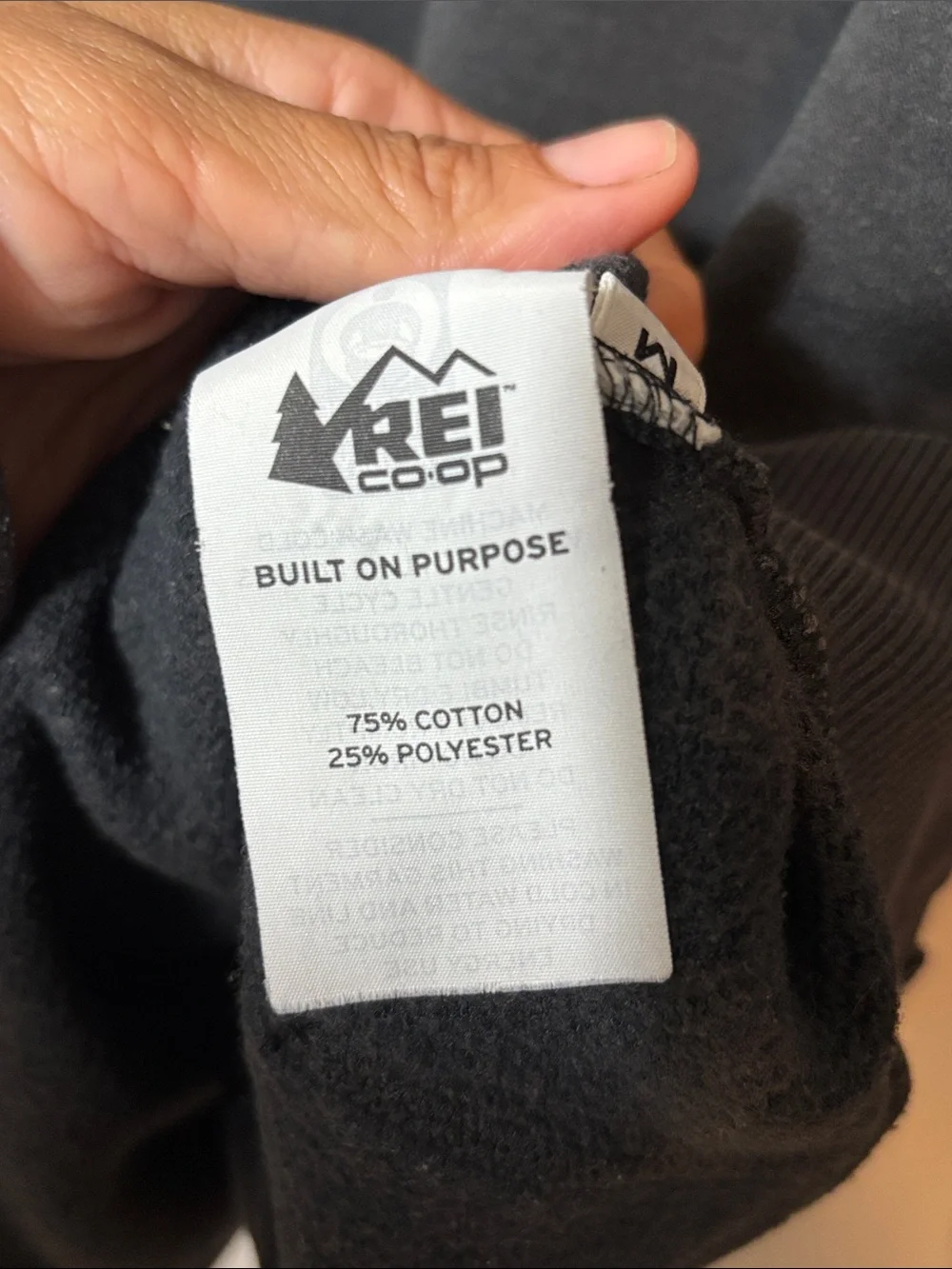 REI Co-op US National Parks Full Zip Charcoal Gray Hoodie Men's Size Medium